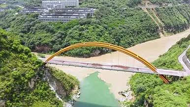贵州遵义赤水河河流4K航拍视频的预览图